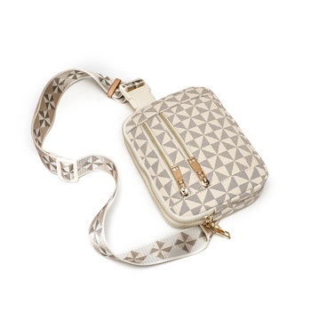 Unisex crossbody torba PVC, horizontalni kvadratni oblik, otvaranje zipom