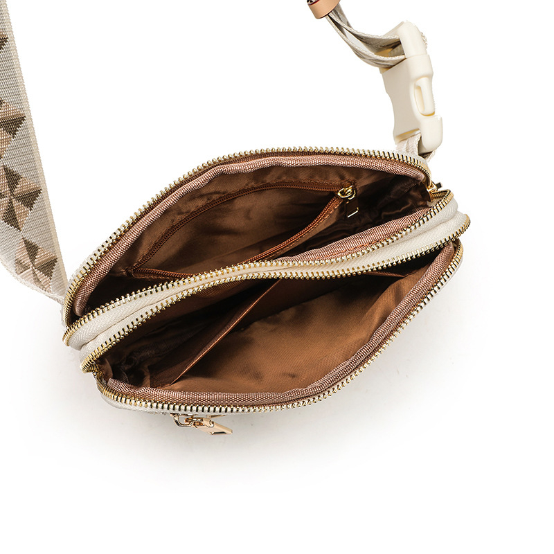 Unisex crossbody torba PVC, horizontalni kvadratni oblik, otvaranje zipom