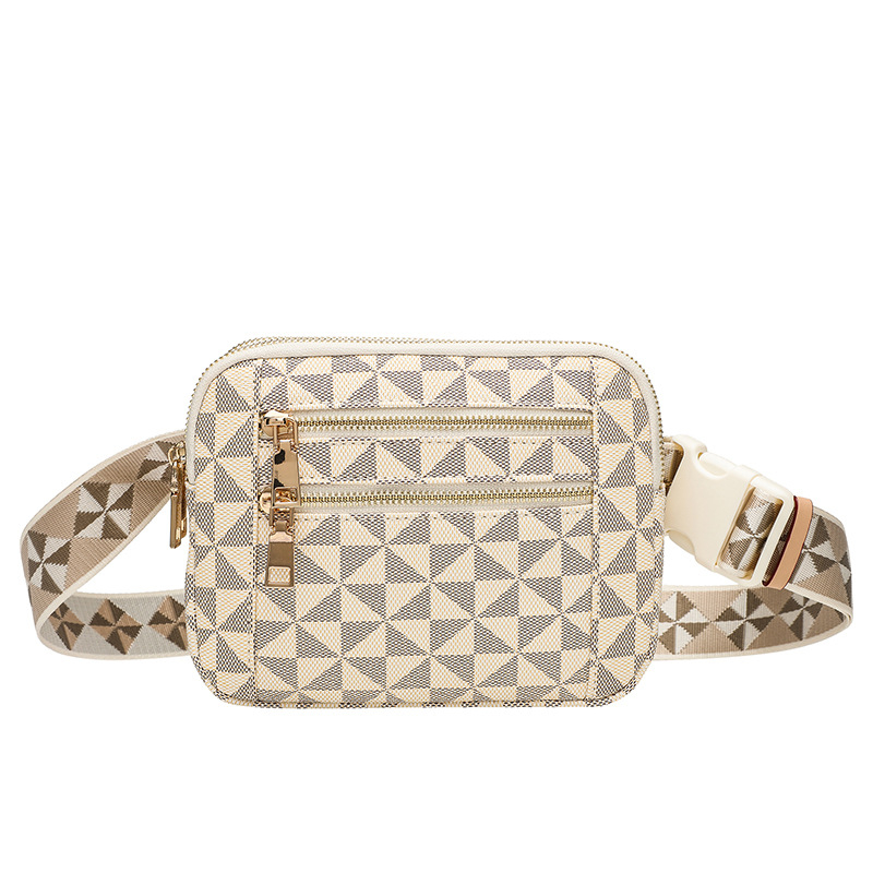 Unisex crossbody torba PVC, horizontalni kvadratni oblik, otvaranje zipom