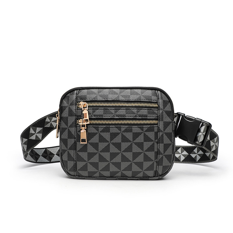 Unisex crossbody torba PVC, horizontalni kvadratni oblik, otvaranje zipom