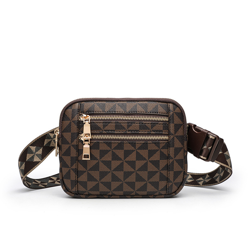 Unisex crossbody torba PVC, horizontalni kvadratni oblik, otvaranje zipom