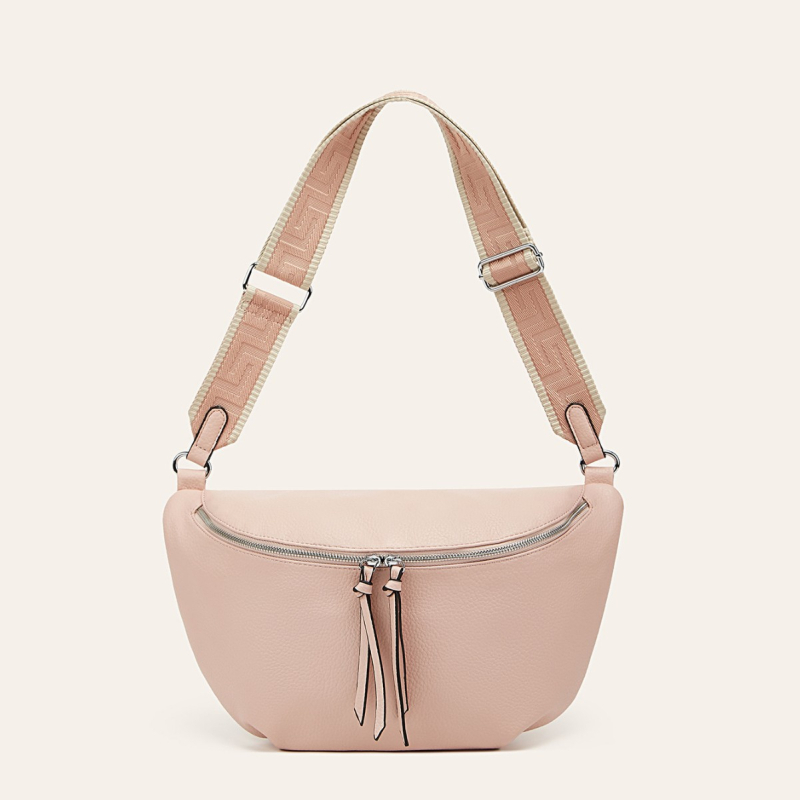zijinling ženska PU crossbody torba s širokim remenom — gradski minimalistički stil, proljeće 2025, zatvarač, unutarnja pretinica za telefon