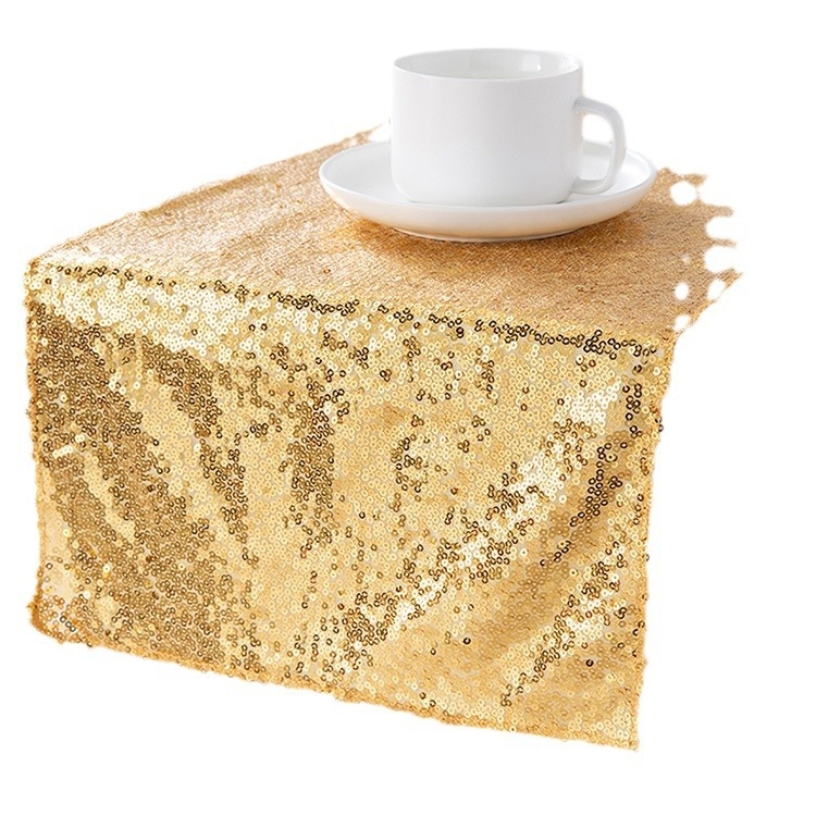 Table Flag su blizgučiais – stačiakampė stalo uždanga, vientisas raštas, 100% blizgučiai, poliesterio pagrindas, užsakymas pagal užsakymą