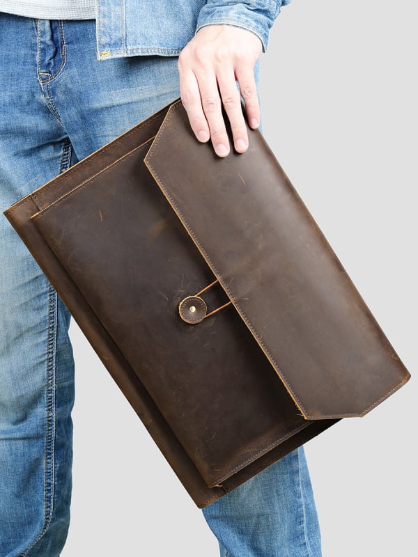 Férfi clutch táska valódi bőrből, első réteg marhabőrből, vízálló, kopásálló és ütésálló, 2024 ősz kiadás