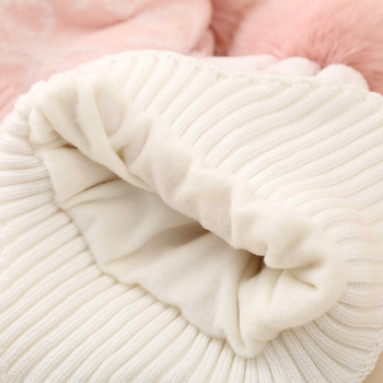 Dječja pletena kapa za uši s jacquard uzorkom, visok vrh, topla i otporna na vjetar, akril