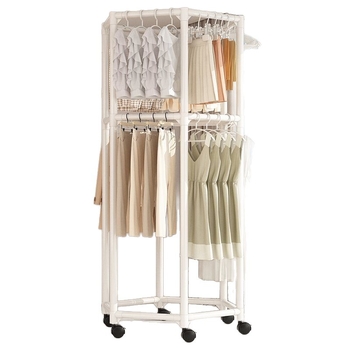 Κρεμάστρα παλτών με περιστροφή 360° για υπνοδωμάτιο και εσωτερική αποθήκευση ρούχων, στέγνωμα μπαλκονιού – χάλυβας άνθρακα, ενισχυμένη ικανότητα φόρτωσης