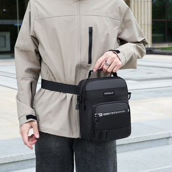 Мъжка презрамкова чанта, унисекс стил, Oxford плат, еднотонен дизайн, ежедневна употреба