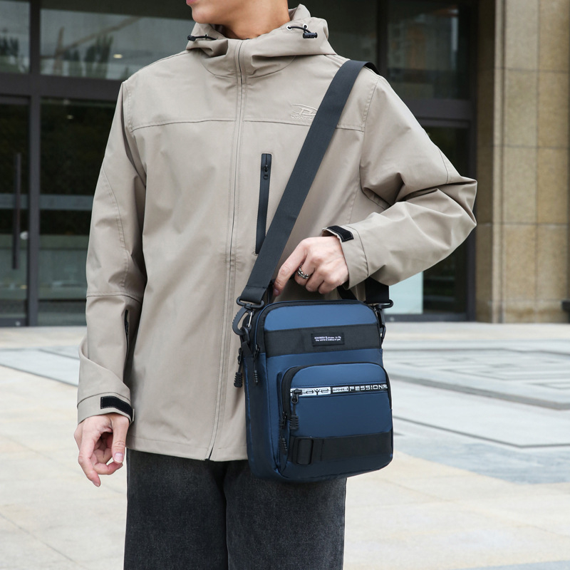 Vyrų pečių krepšys, universalaus stiliaus, Oxford audinys, vientisas raštas, kasdieniam naudojimui