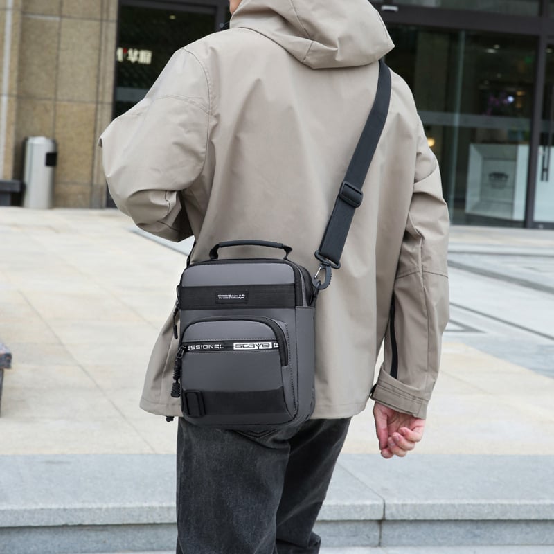 Vyrų pečių krepšys, universalaus stiliaus, Oxford audinys, vientisas raštas, kasdieniam naudojimui