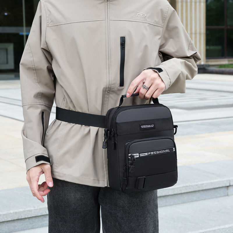 Vyrų pečių krepšys, universalaus stiliaus, Oxford audinys, vientisas raštas, kasdieniam naudojimui