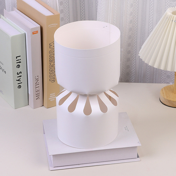 Κύκλιος εσωτερικός φάκελος για ανθοδέσμες από λευκό χαρτόνι με επίστρωση για γρήγορη περιτύλιξη — εξωτερική συσκευασία, συμβατό με ιδιωτικές μάρκες