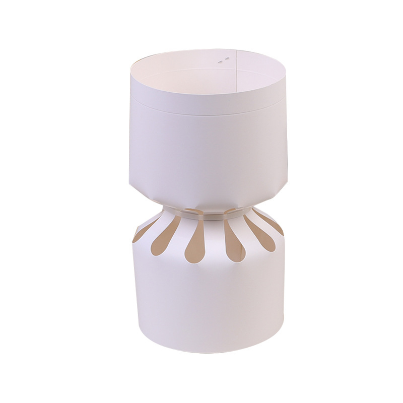 Κύκλιος εσωτερικός φάκελος για ανθοδέσμες από λευκό χαρτόνι με επίστρωση για γρήγορη περιτύλιξη — εξωτερική συσκευασία, συμβατό με ιδιωτικές μάρκες