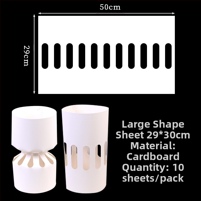 Κύκλιος εσωτερικός φάκελος για ανθοδέσμες από λευκό χαρτόνι με επίστρωση για γρήγορη περιτύλιξη — εξωτερική συσκευασία, συμβατό με ιδιωτικές μάρκες