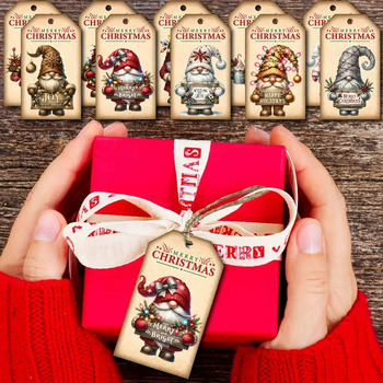 Ξύλινο γούρι ετικέτας δώρου για Χριστούγεννα — μάρκα Independence, κατηγορία: κρεμαστό, στυλ μοντέρνα απλότητα