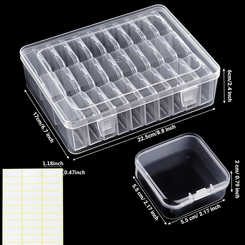 Set kutija za pohranu na radnom stolu, model 5.5, PP plastika, kapacitet 10 pretinaca, 14-kutni set, otporan na prašinu, s poklopcem