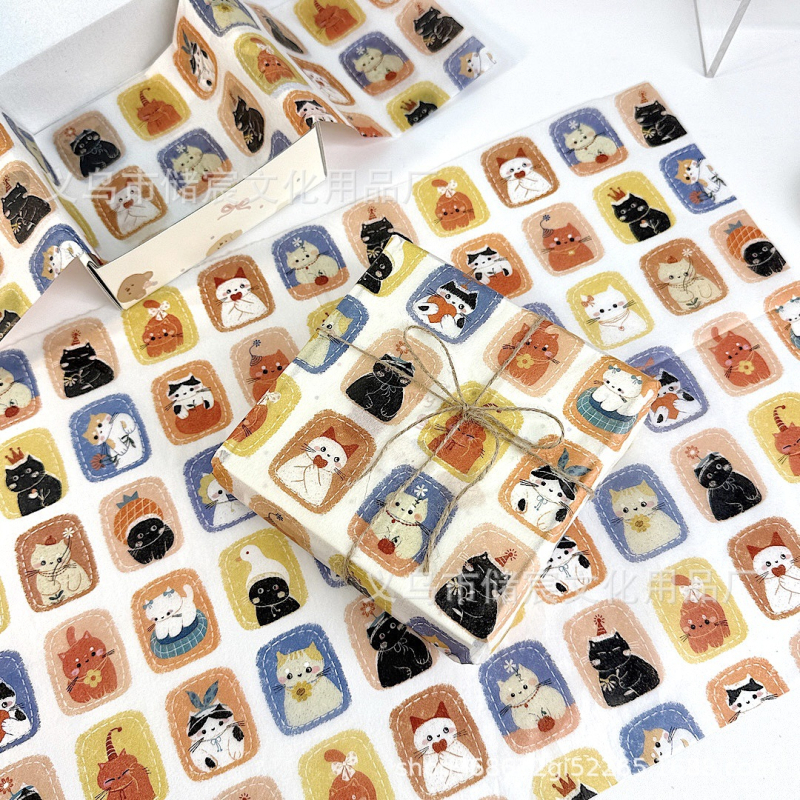 Mačji motiv darovni omot papir, reljefni Sydney papir, pakiranje 121, dostupno u pakiranjima od 10/30/50 listova