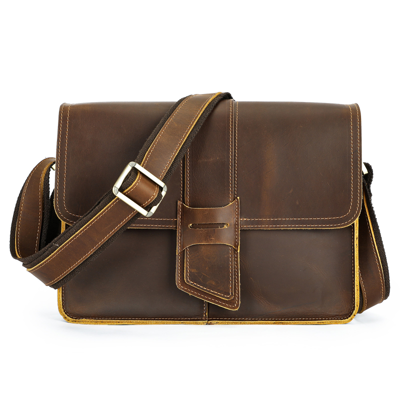 Vyrų odinė pečių rankinė, pirmojo sluoksnio karvės oda, poliesterio pamušalas, 2025 m. vasaros išleidimas, verslo kelionėms tinkama