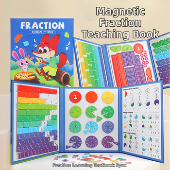 Μαγνητικός Δίσκος Διάσπασης Κλασμάτων: Χάρτινο Εκπαιδευτικό Παιχνίδι DIY για Παιδιά 4–6 ετών, Διανοητική Ανάπτυξη