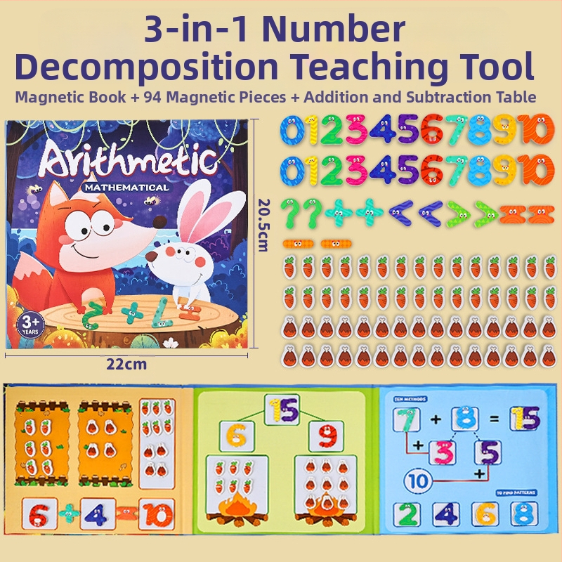 Μαγνητικός Δίσκος Διάσπασης Κλασμάτων: Χάρτινο Εκπαιδευτικό Παιχνίδι DIY για Παιδιά 4–6 ετών, Διανοητική Ανάπτυξη