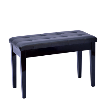 Кожен двоен стол за пиано с вграден шкаф за книги – универсален стол за пиано и клавиатури