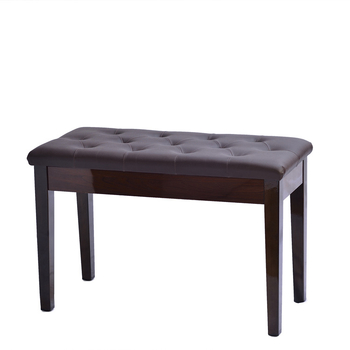 Кожен двоен стол за пиано с вграден шкаф за книги – универсален стол за пиано и клавиатури