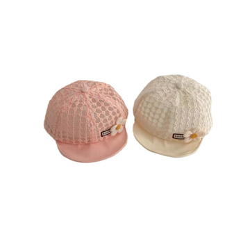 Dječja mrežasta kapa za djevojčice, ljeto, zaštita od sunca, prozračna mreža, široki obod, kupolast vrh