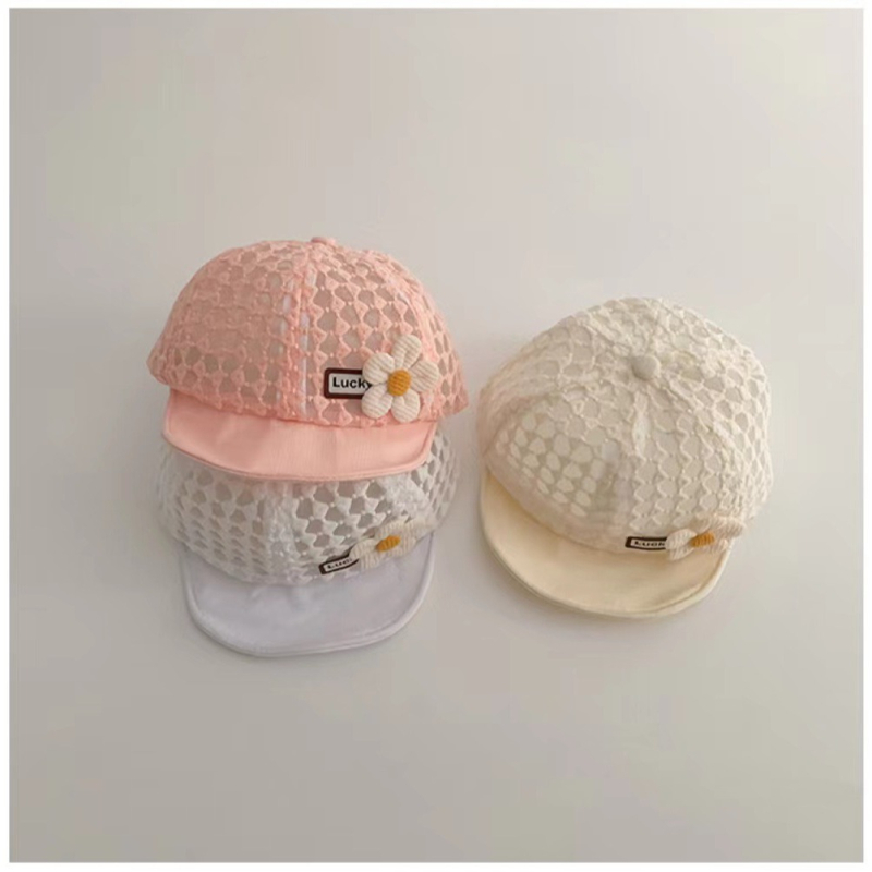 Dječja mrežasta kapa za djevojčice, ljeto, zaštita od sunca, prozračna mreža, široki obod, kupolast vrh