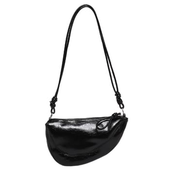 Ženska crossbody torbica od PU materijala, Saddle Bag stil, street trend, zatvarač, vodoravni kvadratni oblik