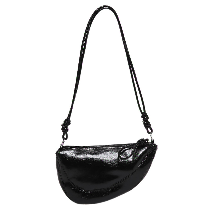 Ženska crossbody torbica od PU materijala, Saddle Bag stil, street trend, zatvarač, vodoravni kvadratni oblik