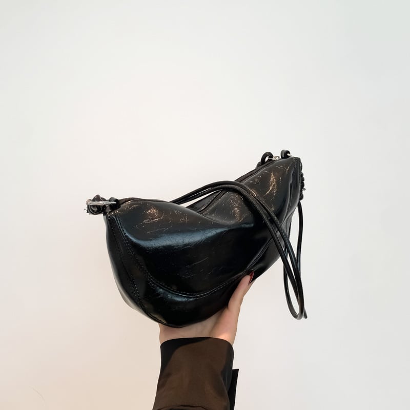 Ženska crossbody torbica od PU materijala, Saddle Bag stil, street trend, zatvarač, vodoravni kvadratni oblik