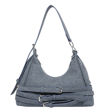 Τσάντα ώμου από PU σε σχήμα μαξιλαριού με καπάκι, κλείσιμο με φερμουάρ, εσωτερική επένδυση από νάιλον