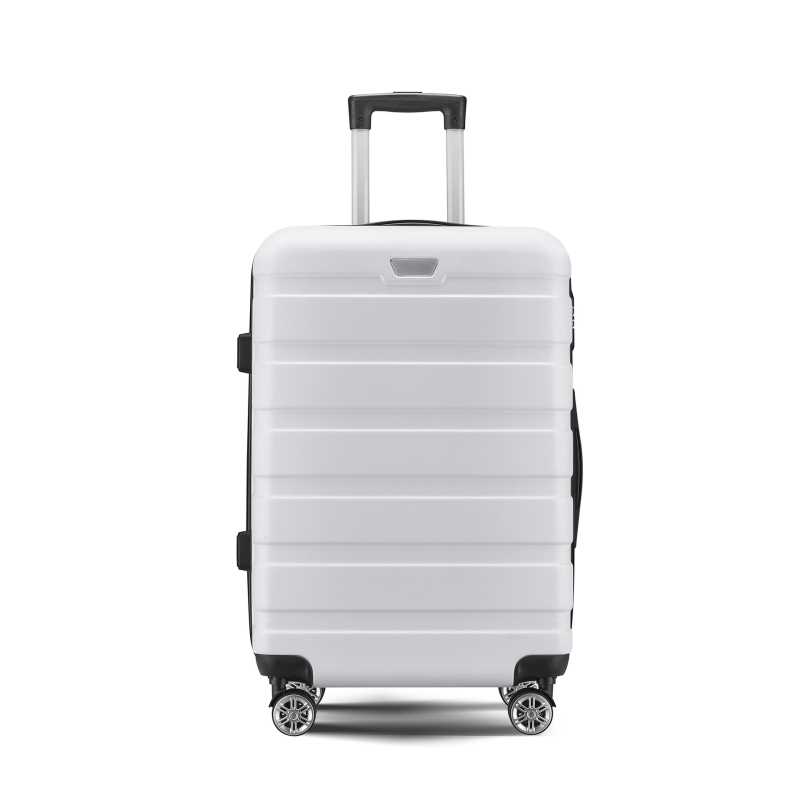 Set de trei bagaje din ABS cu lacăt cu parolă anti-furt, aprobat pentru zbor, roți universale, căptușeală poliester