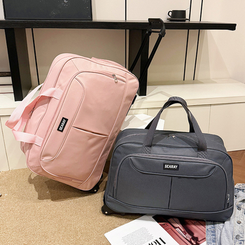Putna torba s kotačićima, unisex, kapacitet 36–55 L, Oxford platno, podstava poliester, urbani stil, pogodno za rekreacijska putovanja