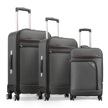 Set de bagaje Oxford pentru bărbați - trei piese, capacitate mare, deschidere cu fermoar, roți universale, căptușeală poliester