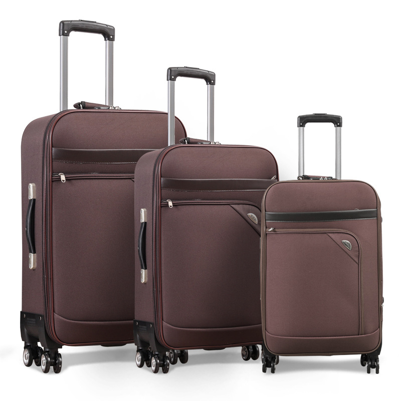 Set de bagaje Oxford pentru bărbați - trei piese, capacitate mare, deschidere cu fermoar, roți universale, căptușeală poliester