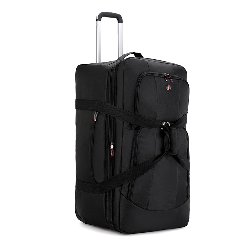 Putna torba s kotačićima od Oxford platna, kapacitet ispod 20 L, unisex, podstava od poliestera, jednobojna, za poslovna putovanja