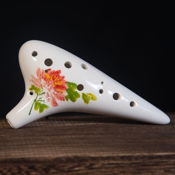 Οκαρίνα με 12 τρύπες σε Κλειδί C (άλτο), κεραμική, για αρχάριους