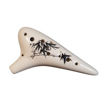 Οκαρίνα με 12 τρύπες σε Κλειδί C (άλτο), κεραμική, για αρχάριους