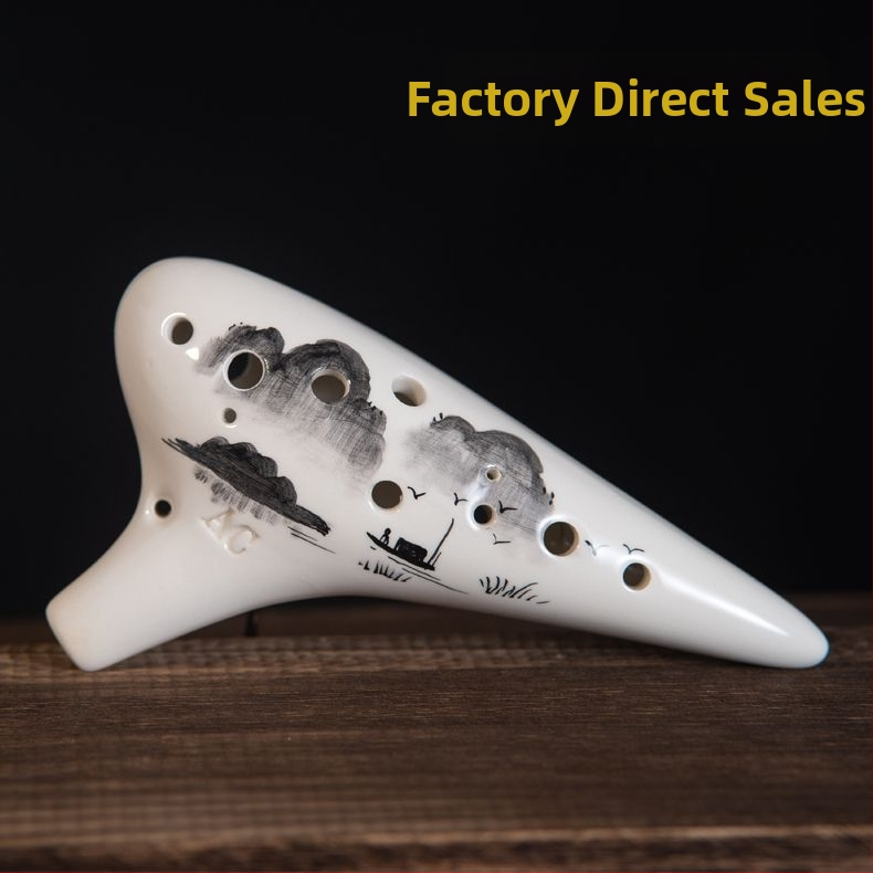 12-otvorová ocarina v Alto C, keramická pre začiatočníkov