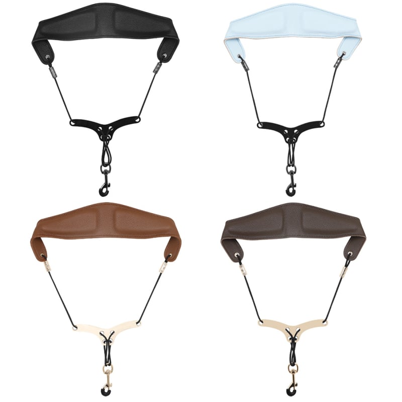 Szaxofon vállpánt TS-211~14 | mikroszálas bőr, SBR, cinkötvözet | csúszásmentes vállpánt