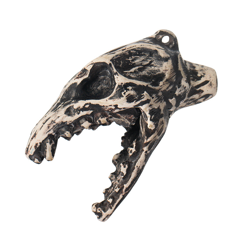 Porcelininė okarina, vaiduoklių švilpukas, Aztekų drakonas Helovyno dekorui, prekės ženklas Dehua Tao Dixuan, kategorija: Gyvūnai, pakuotė: kempinės spalvos dėžutė