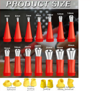 HM nerezová oceľová tryska na lepidlo pre sklenený tesniaci materiál, viac špecifikácií