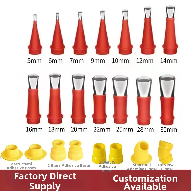 HM nerezová oceľová tryska na lepidlo pre sklenený tesniaci materiál, viac špecifikácií