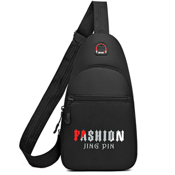 Мъжка чанта за гърдите, найлон, проветряваща, водоустойчива и ултра лека, Lingzhi Kangaroo, стил улична мода.