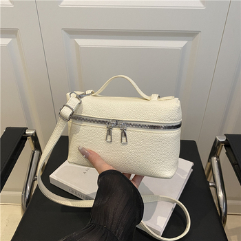 Crossbody torba - ulični stil, PU koža, horizontalni kvadratni oblik, zatvarač, podstava od poliestera