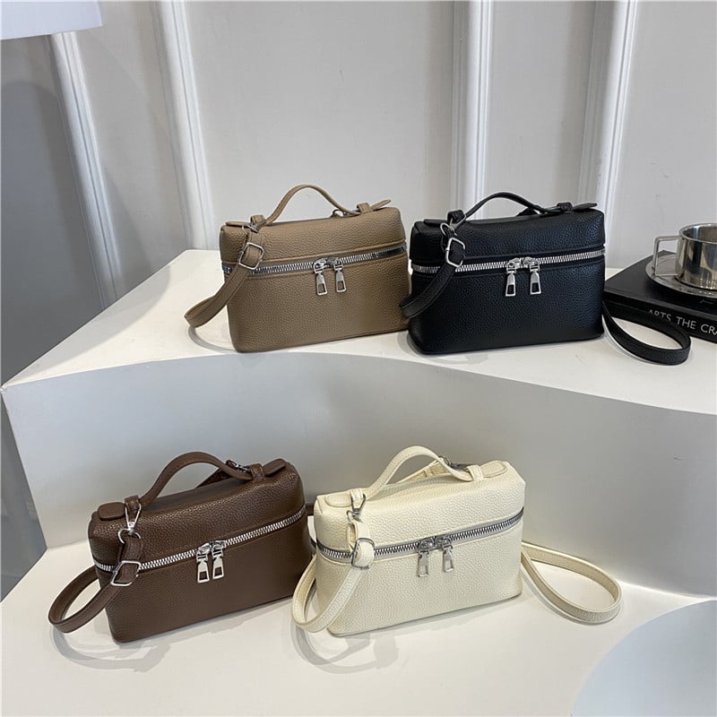 Crossbody torba - ulični stil, PU koža, horizontalni kvadratni oblik, zatvarač, podstava od poliestera