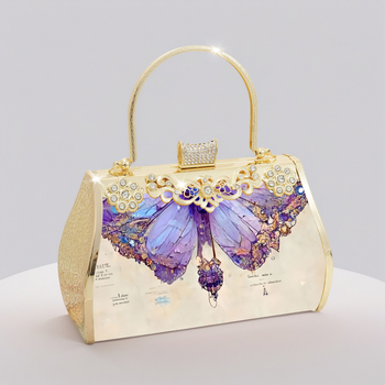 Елегантна вечерна чанта PU с заключване, хоризонтална квадратна форма, вътрешни джобове: ID джоб и ламиниран цип, подплата полиестер