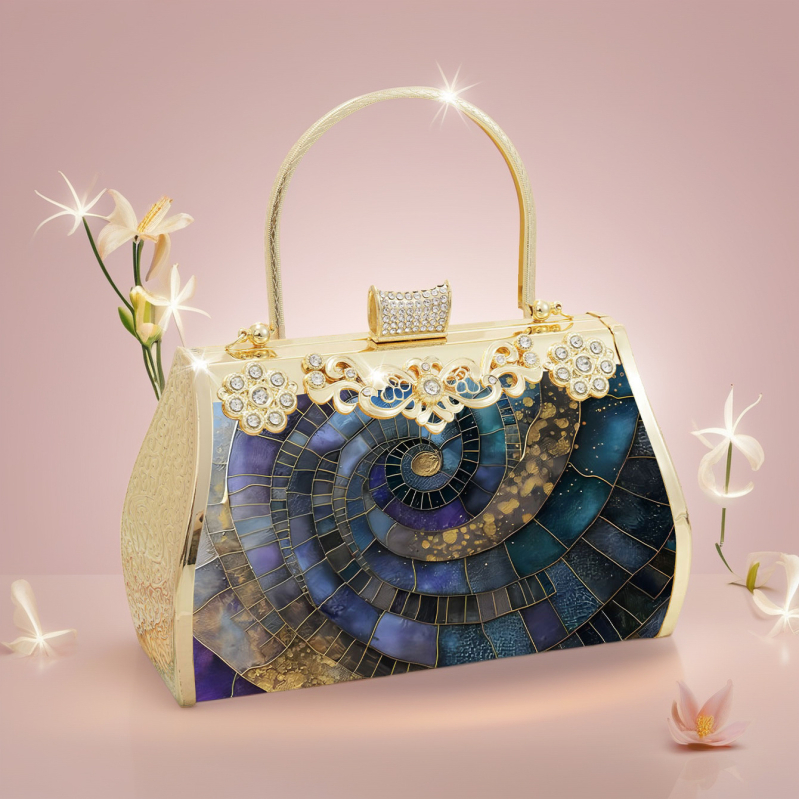 Елегантна вечерна чанта PU с заключване, хоризонтална квадратна форма, вътрешни джобове: ID джоб и ламиниран цип, подплата полиестер