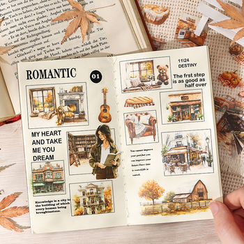 Joyful ретро комплект стикери за дневник - самозалепващи, печатна изработка, IP авторизация: Няма