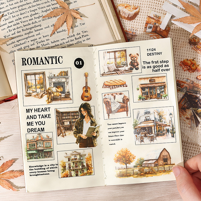 Joyful ретро комплект стикери за дневник - самозалепващи, печатна изработка, IP авторизация: Няма